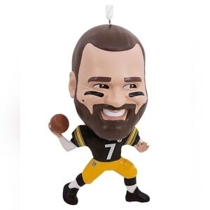 Nfl Pittsburgh Steelers Ben Roethlisberger Bobble Head Ornament NFLPA